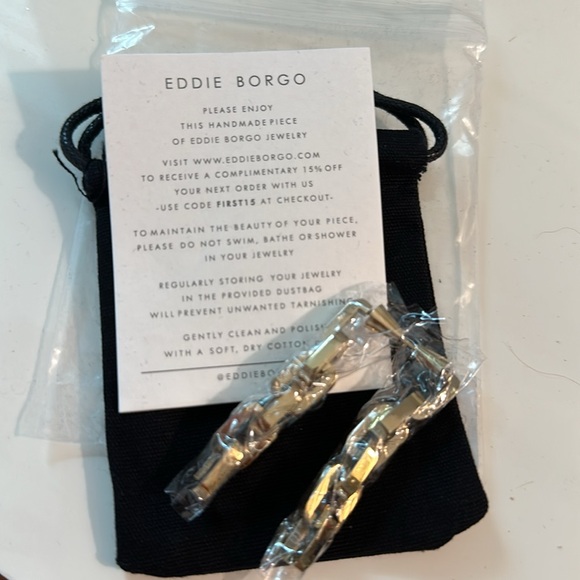Eddie Borgo Supra Link 12 Karat Gold Earrings new! - Picture 4 of 4